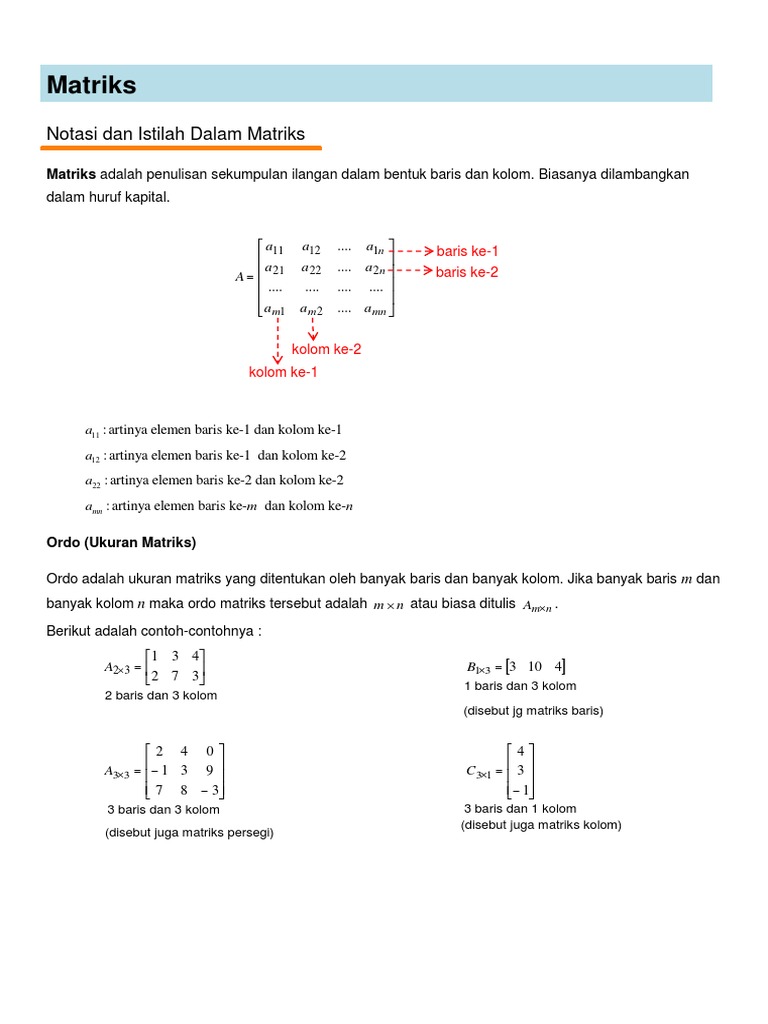 3 - Matriks | PDF