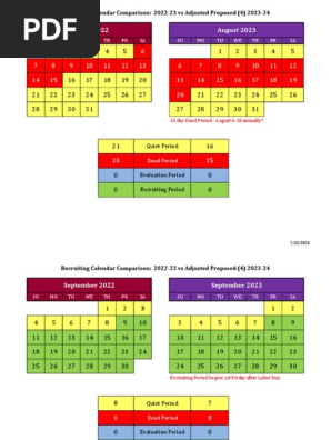 Proposed 2023-24 Men's D1 Recruiting Calendar | PDF
