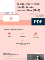 Teorìa Cibernètica (1943) - Teorìa Matemàtica (1945)