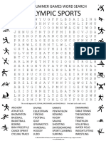 Summer Games Olympic Sports Word Search File