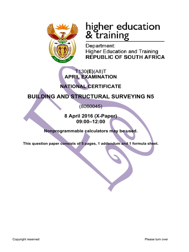 N5 building and structural surveying april 2016 download free pdf