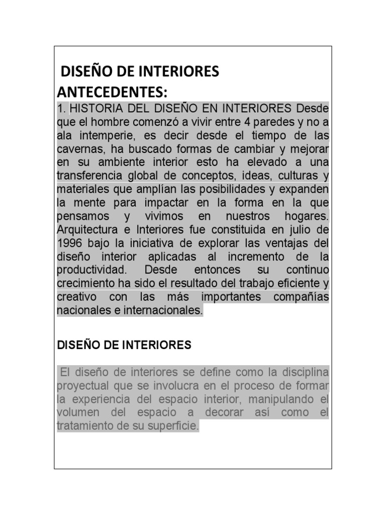 Diseño de Interiores Metodos | PDF