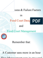 Critical Success & Failure Factors in Food Court Design & Management