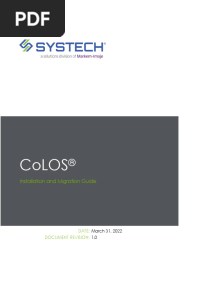 CoLOS Installation and Migration Guide