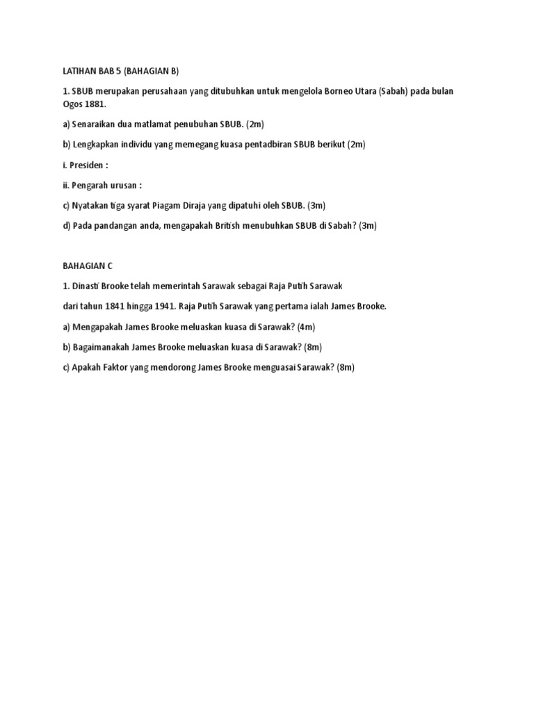 Latihan Bab 5 | PDF