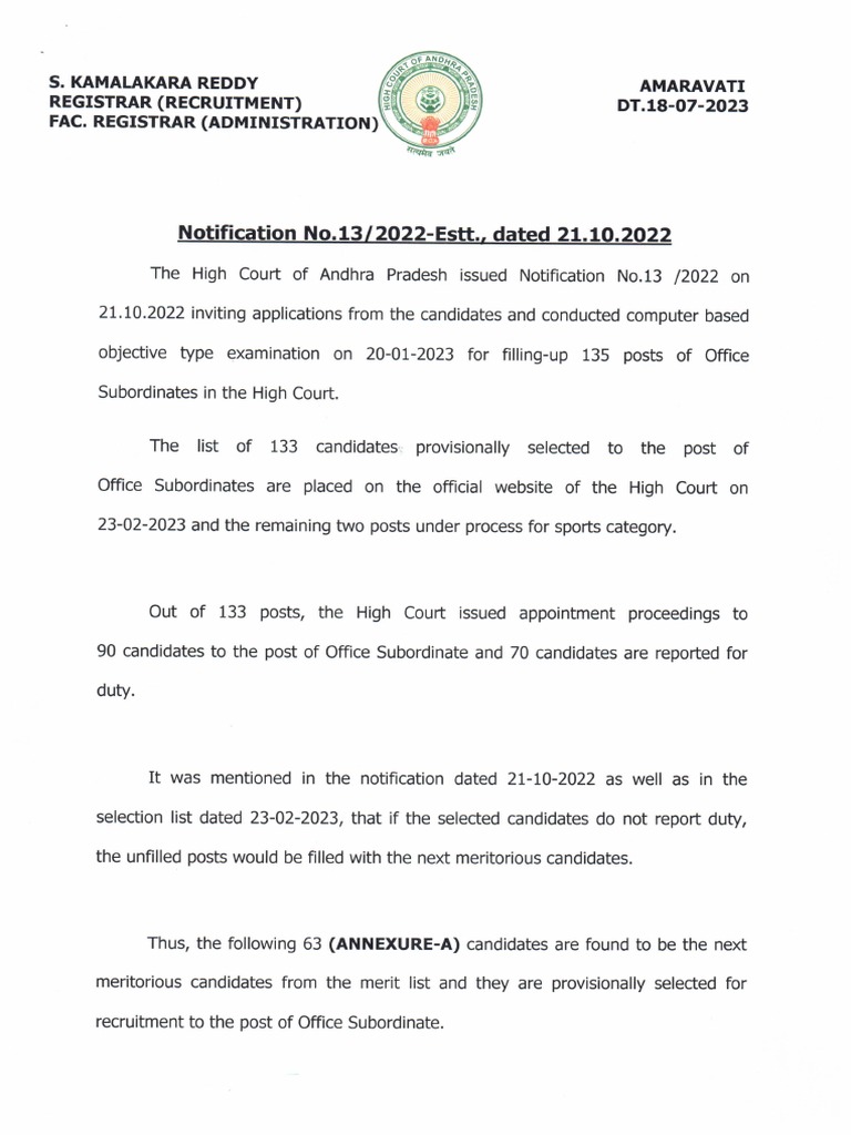 Notification | PDF