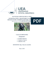 Proyecto de Conservación Del Oso Andino en El Ecuador.