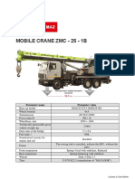 Zoomlion Maz Truck Cranes Spec 2a7200