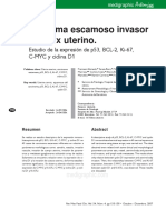 Carcinoma Escamoso Invasor de Cérvix Uterino.: Estudio de La Expresión de p53, BCL-2, Ki-67, C-MYC y Ciclina D1