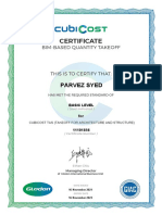 Cubicost Certificate-PARVEZ SYED-11101856