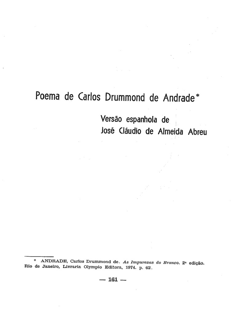 Poema de Carlos Drummond de Andrade | PDF