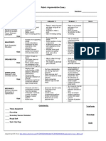 RUBRIC Argumentative