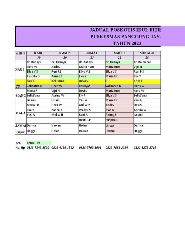 Jadwal Poskotis 2023 | PDF