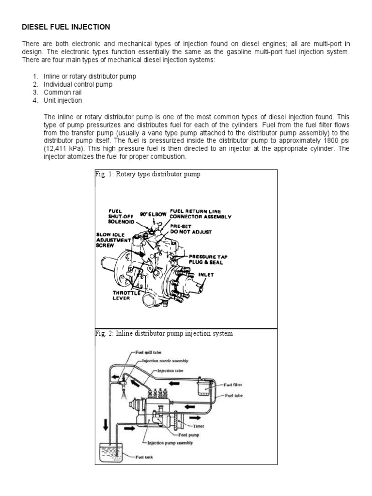 Diesel Fuel Injection Systems Explained | PDF | Fuel Injection | Diesel ...