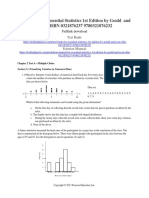 Essential Statistics 1st Edition by Gould and Ryan ISBN Test Bank
