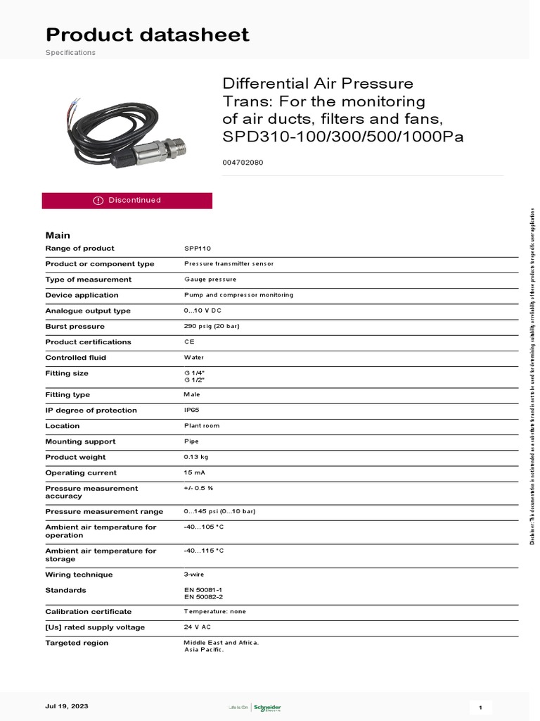 Wireless Pressure Sensor Datasheet | PDF | Pressure Measurement | Pressure