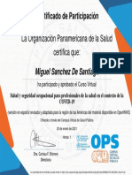 Salud y Seguridad Ocupacional para Profesionales de La Salud en El Contexto de La COVID 19-Certificado Del Curso 1018843