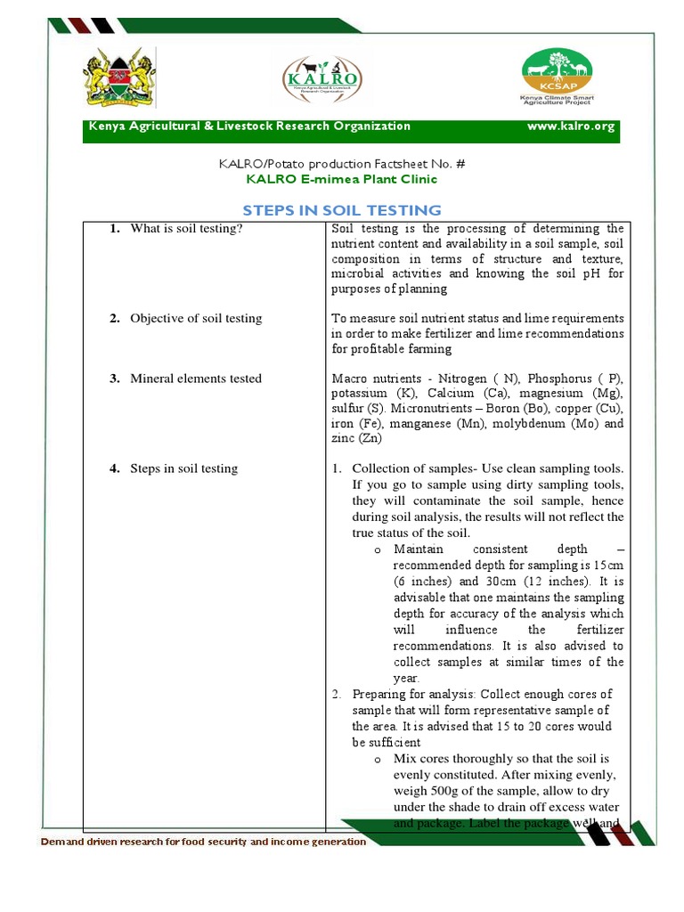 Soil Testing Guide for Farmers | PDF | Soil | Nutrients
