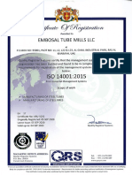ISO 14001-2015 Certificate Till September 2023 EMBOSAL