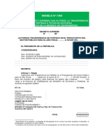 Modelo 7 GN Decreto Supremo Autoriza Transferencia Partidas Pliego