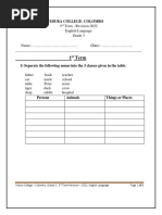 Grade 3 English 3rd Term Test Papers | PDF | Cuisine | Foods