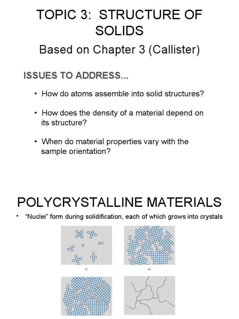 Structure and Properties of Solids | PDF | Crystal Structure | Crystallite
