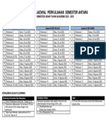 Jadwal Perkuliahan Semester Antara Genap 2022 - 2023