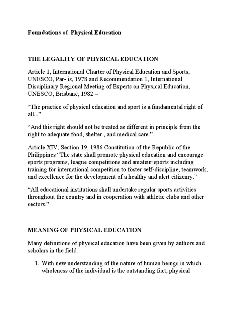 Foundations of Physical Education | PDF | Pragmatism | Knowledge