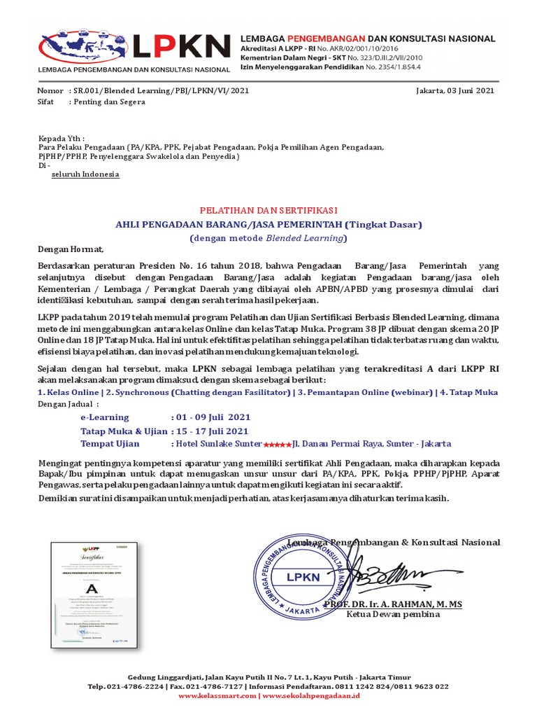 Surat Pbj Terbaru Pdf