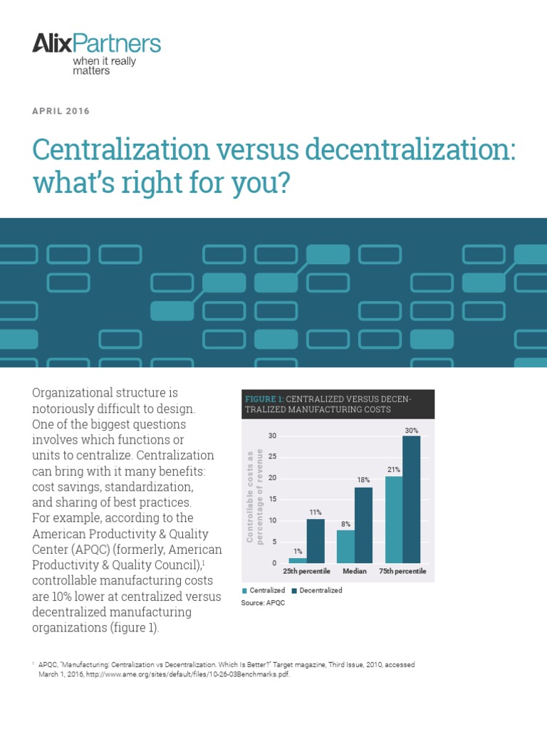Centralization vs Decentralization Guide | PDF | Decentralization ...