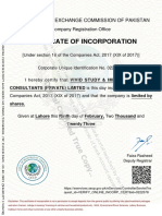 Incorporation Certificate