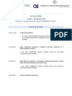 Program Webinar Italia - 16 Martie