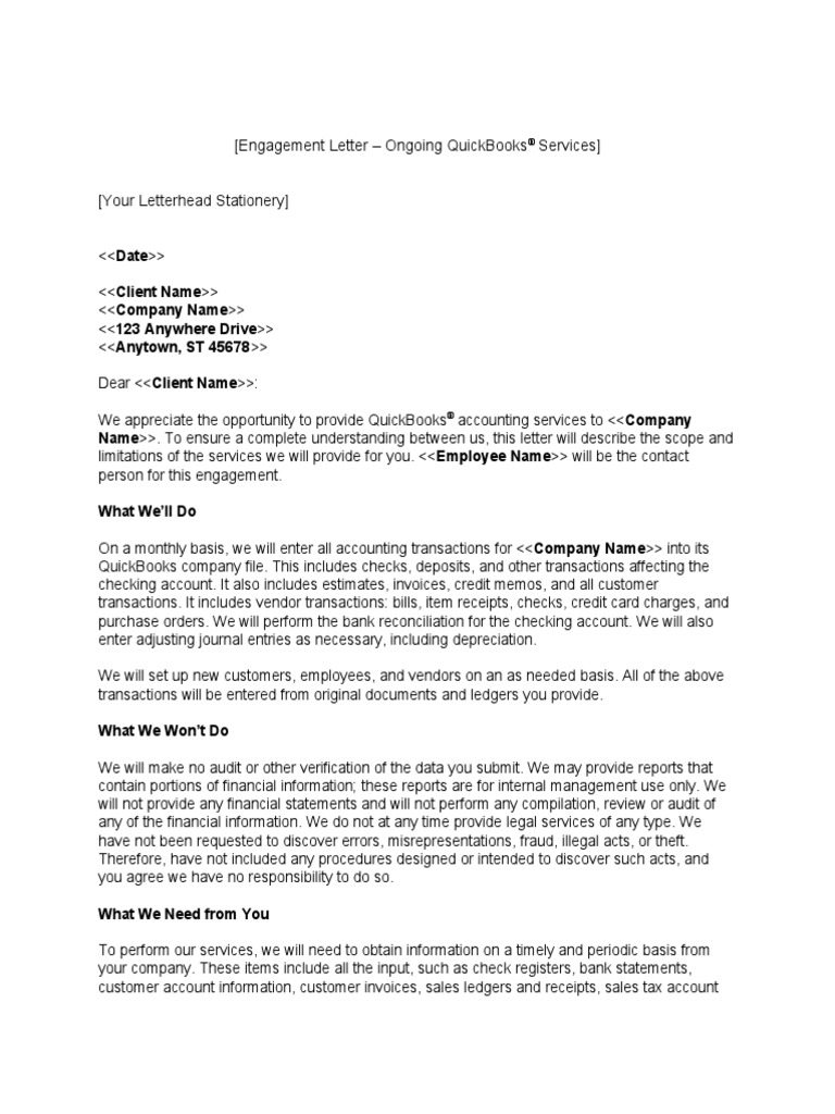 Ongoing QuickBooks® Services Agreement | PDF | Credit Card | Receipt