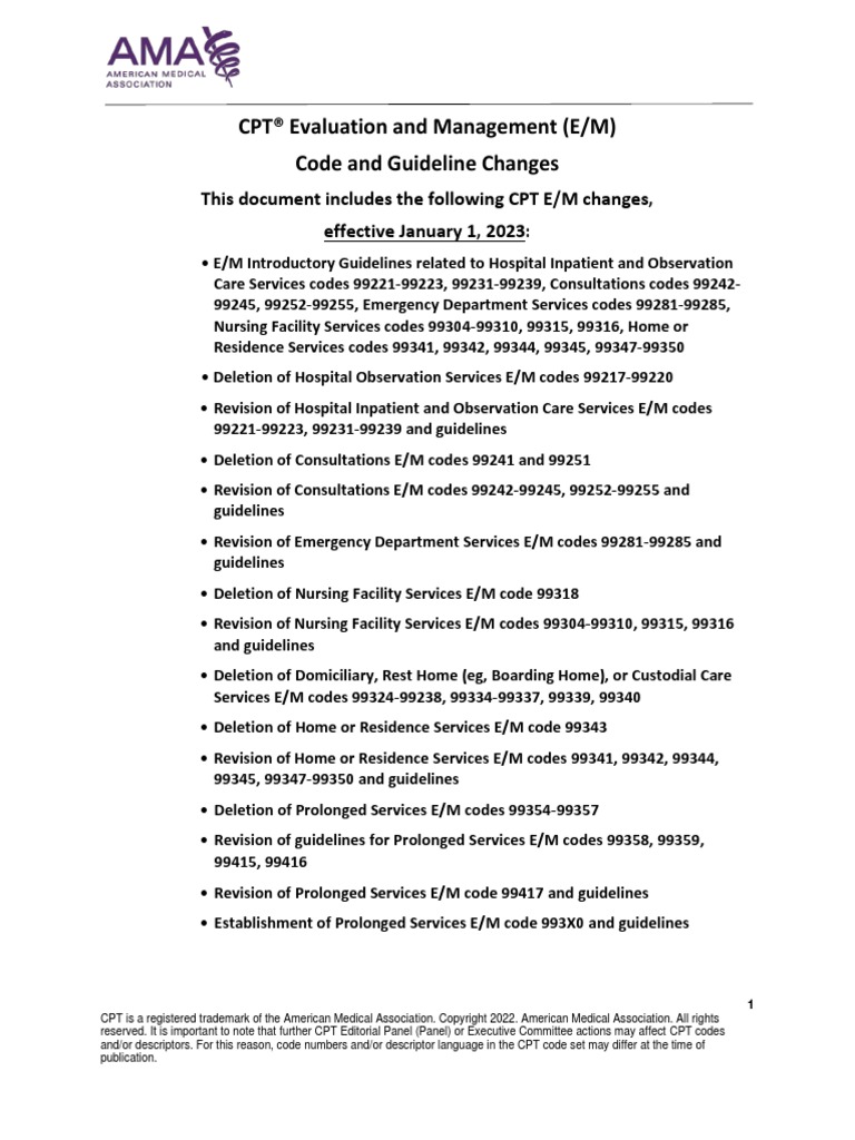 2023 e M Descriptors Guidelines | PDF | Medical Diagnosis | Patient