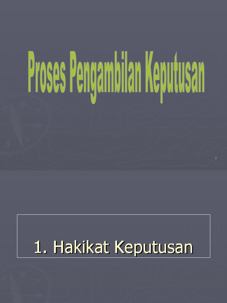 pengambilan keputusan studi sadar dalam kehidupan sehari-hari
