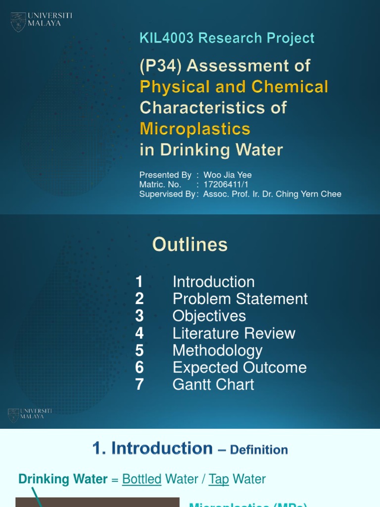 Microplastic In Drinking Water Proposal Pdf Plastic Building