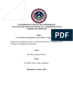 Pilco Bacón, E. (2022) Los Derechos Del Propietario en Los Juicios de Expropiacion.