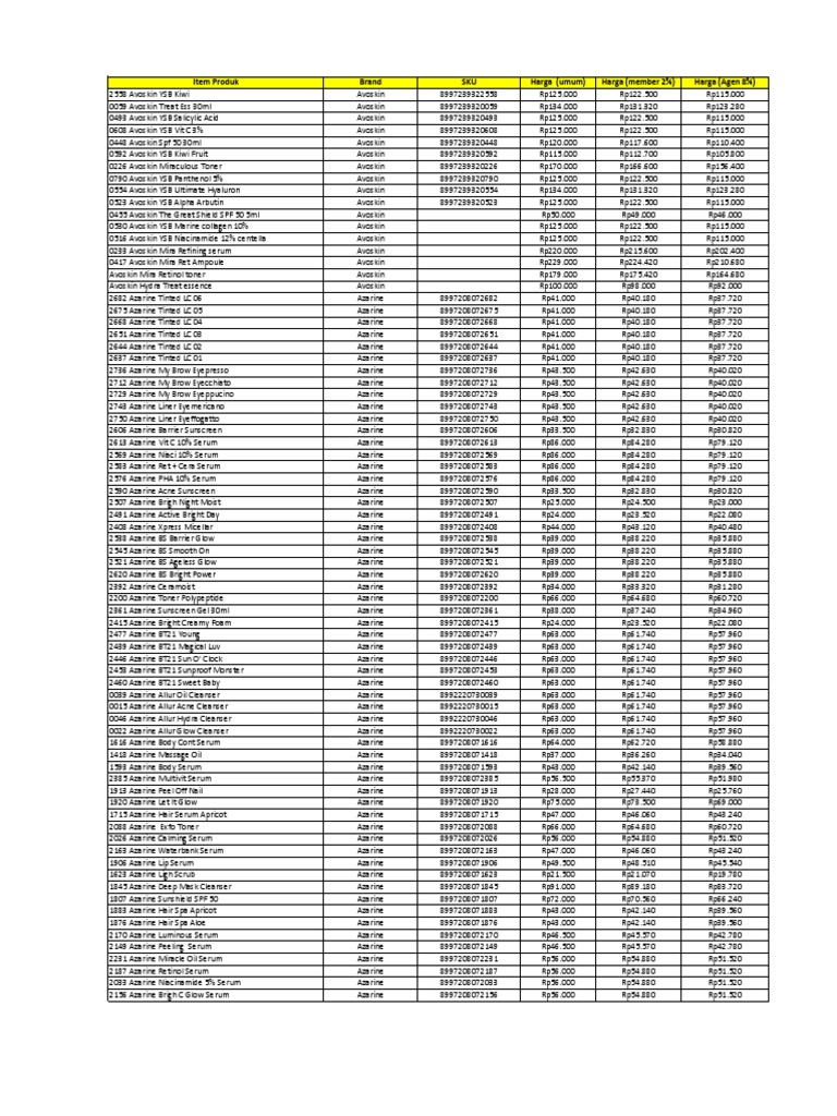All Produk Senja Kosmetik | PDF | Shampoo | Toiletry