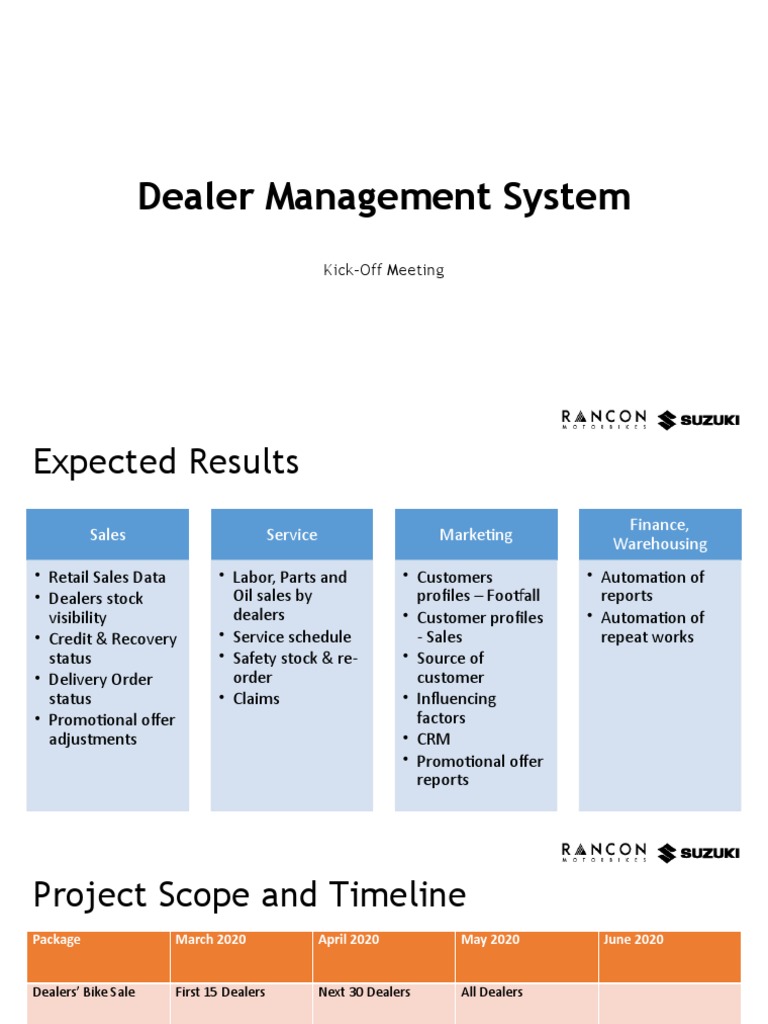 DMS Project Kick-Off Overview | PDF | Business | Economies