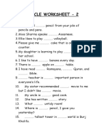 Article Worksheet