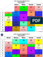 Jadwal Pelajaran Per Kelas XI