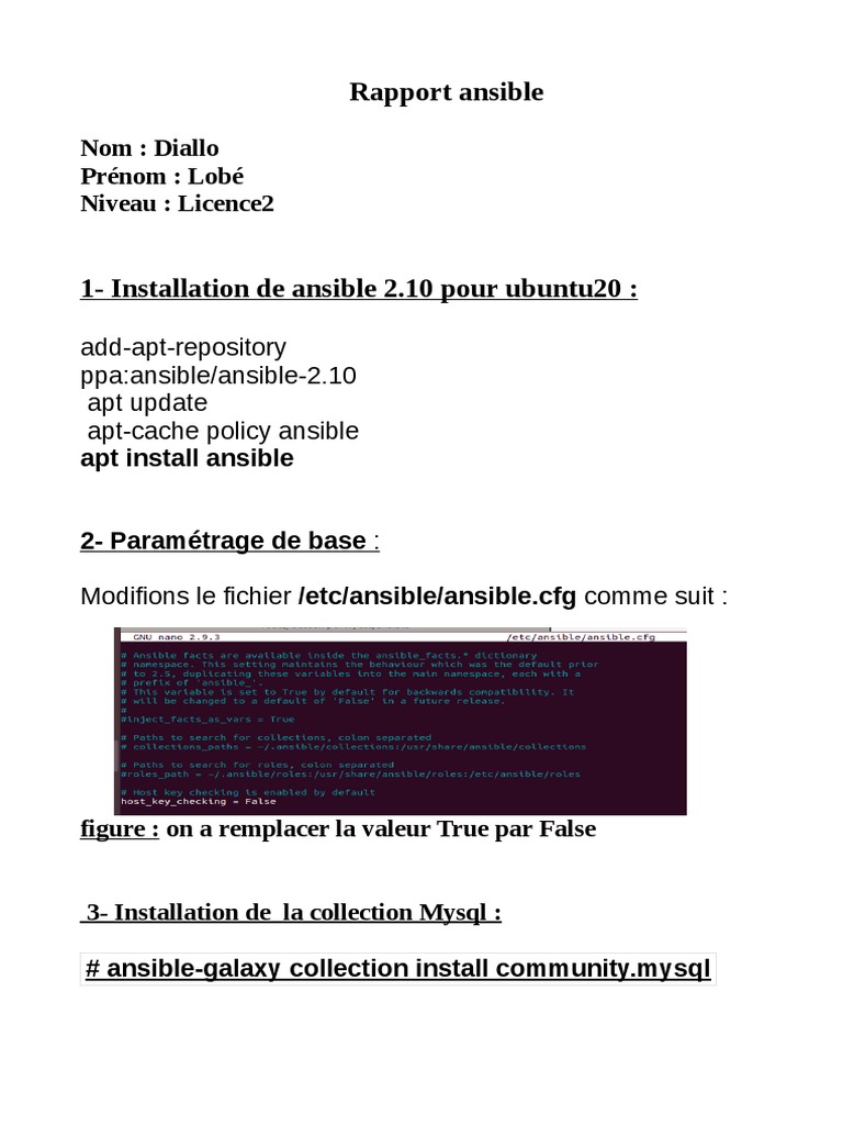 Installation et configuration d'Ansible | PDF | Ordinateurs