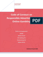 Code of Conduct On Responsible Advertising For Online Gambling