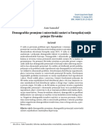 Demografske Promjene I Mirovinski Sustavi U EU - Primjer Hrvatske