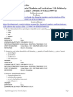 Financial Markets and Institutions 12th Edition by Madura ISBN Test Bank