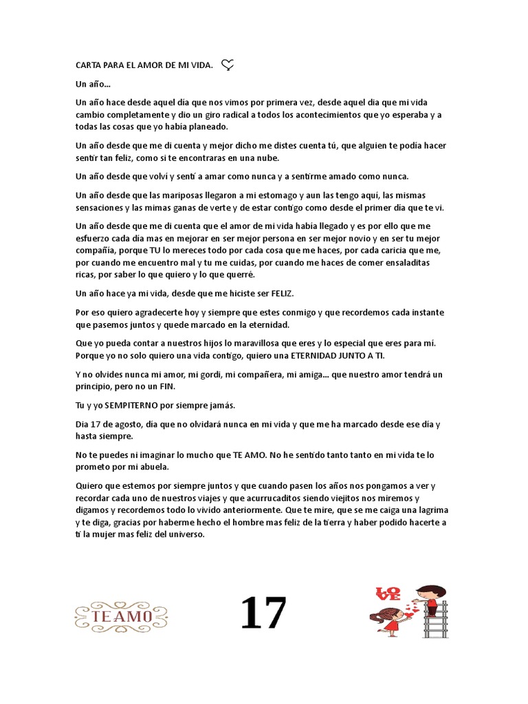 Carta para El Amor de Mi Vida | PDF