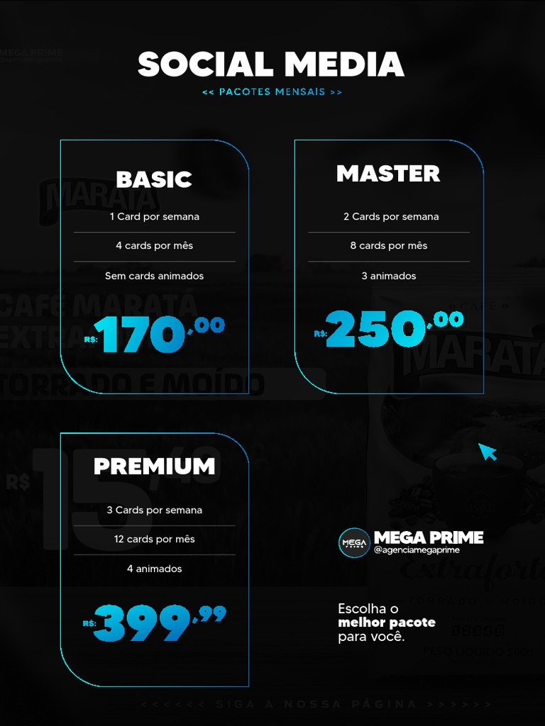 Pacotes de Social Media Disponíveis | PDF