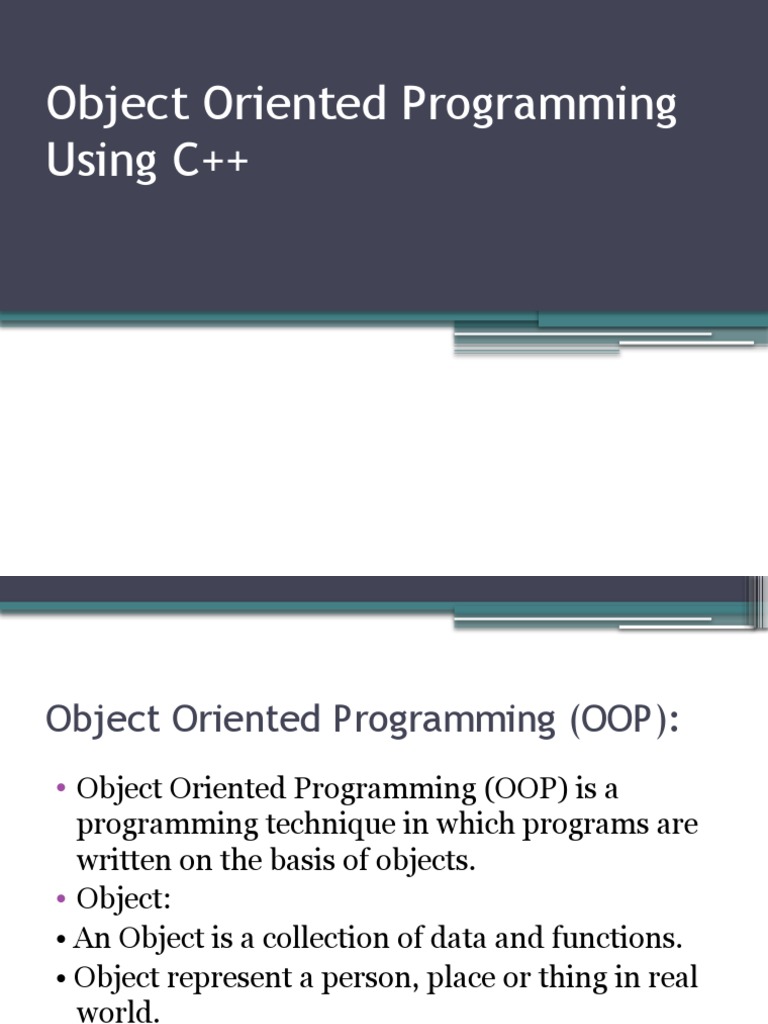Object Oriented Programming Class 2 | Download Free PDF | Object ...