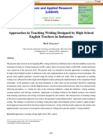 Approaches in Teaching Writing Designed by High School English Teachers in Indonesia