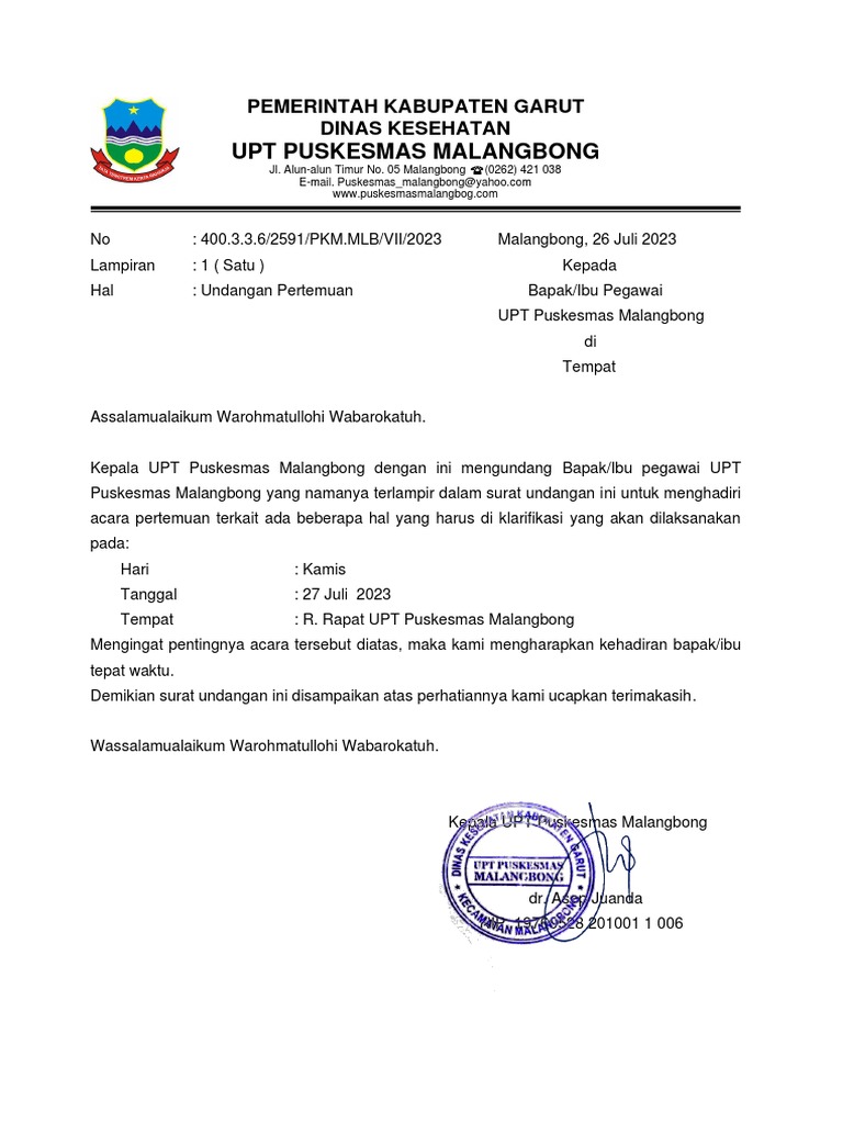 Undangan Pertemuan | PDF